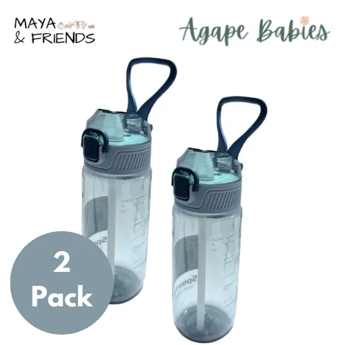 [2-Pack] Maya & Friends Water Bottle (600ml)-4 Color