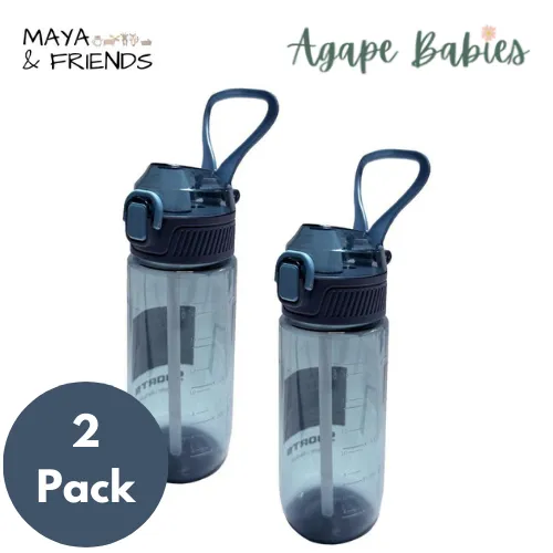 [2-Pack] Maya & Friends Water Bottle (600ml)-4 Color