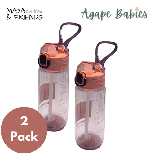 [2-Pack] Maya & Friends Water Bottle (600ml)-4 Color