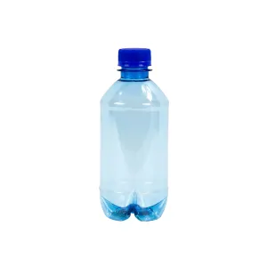 330ml PET Plastic Water Bottle Clear with Lid 10pack