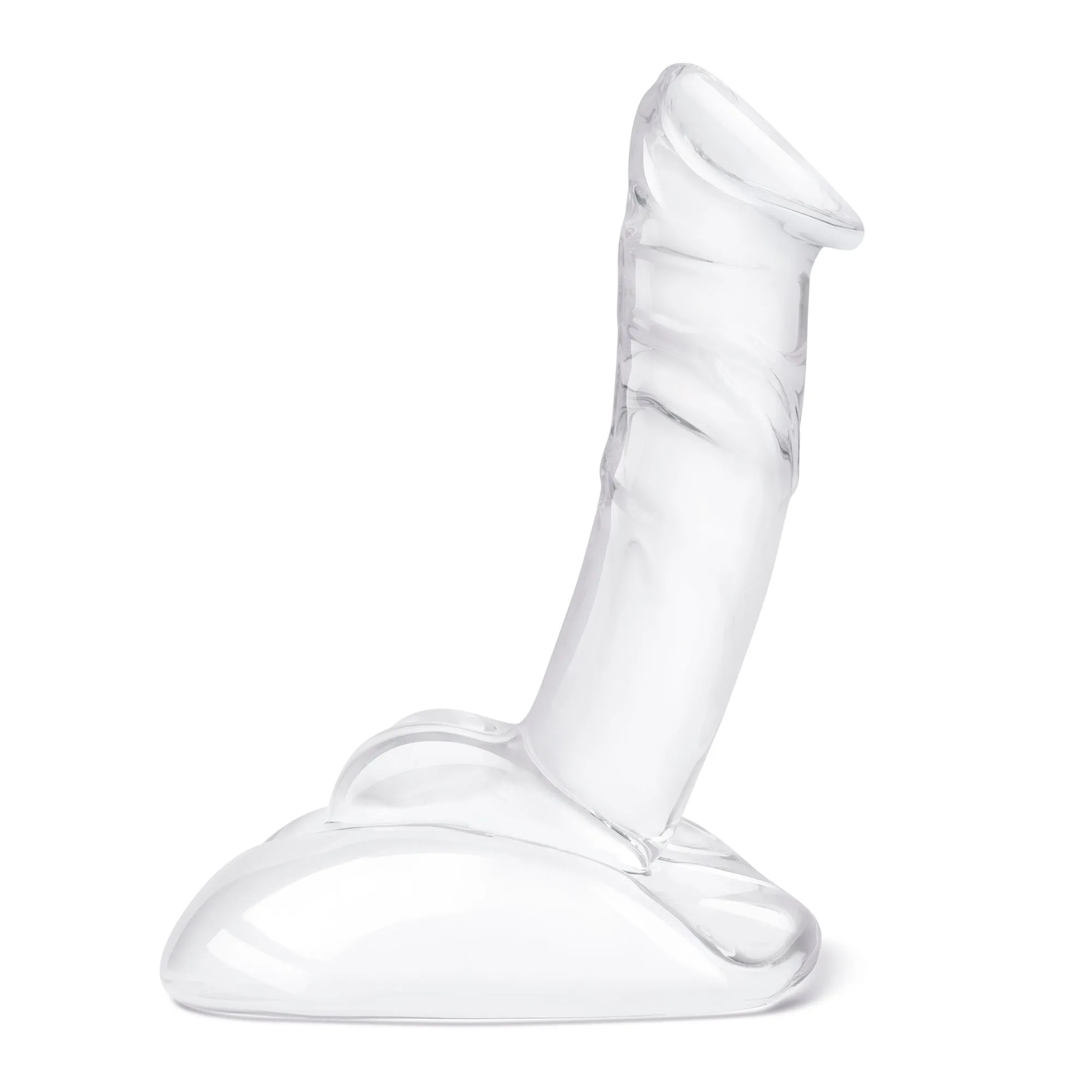 7.5" Rideable Standing Glass Cock With Stability Base