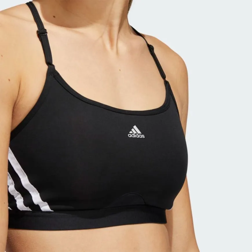 Adidas Aeroreact Training Light-Support 3-Stripes Women Training Bra Black/White