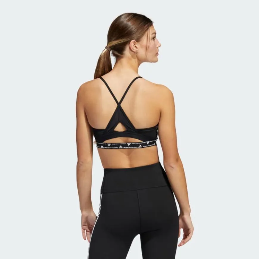 Adidas Aeroreact Training Light-Support 3-Stripes Women Training Bra Black/White