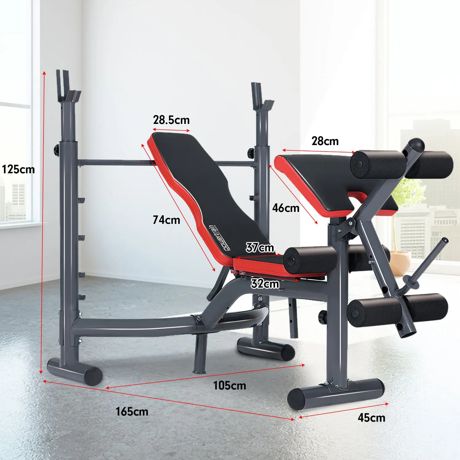 Adjustable Multi-Level Weight Bench Press, Curl Station