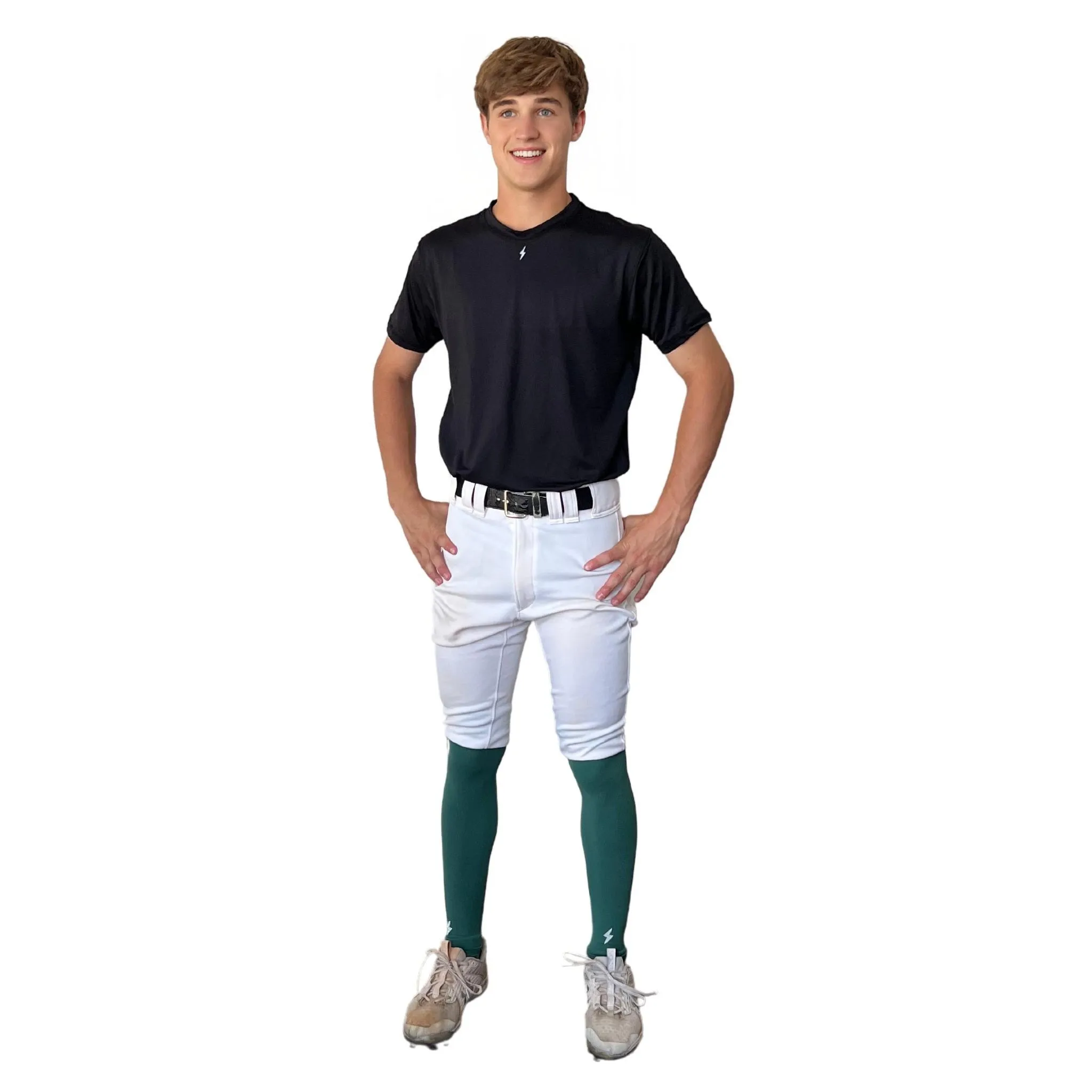 BRUCE BOLT Xtra Long Compression Leg Sleeves (pair) - GREEN