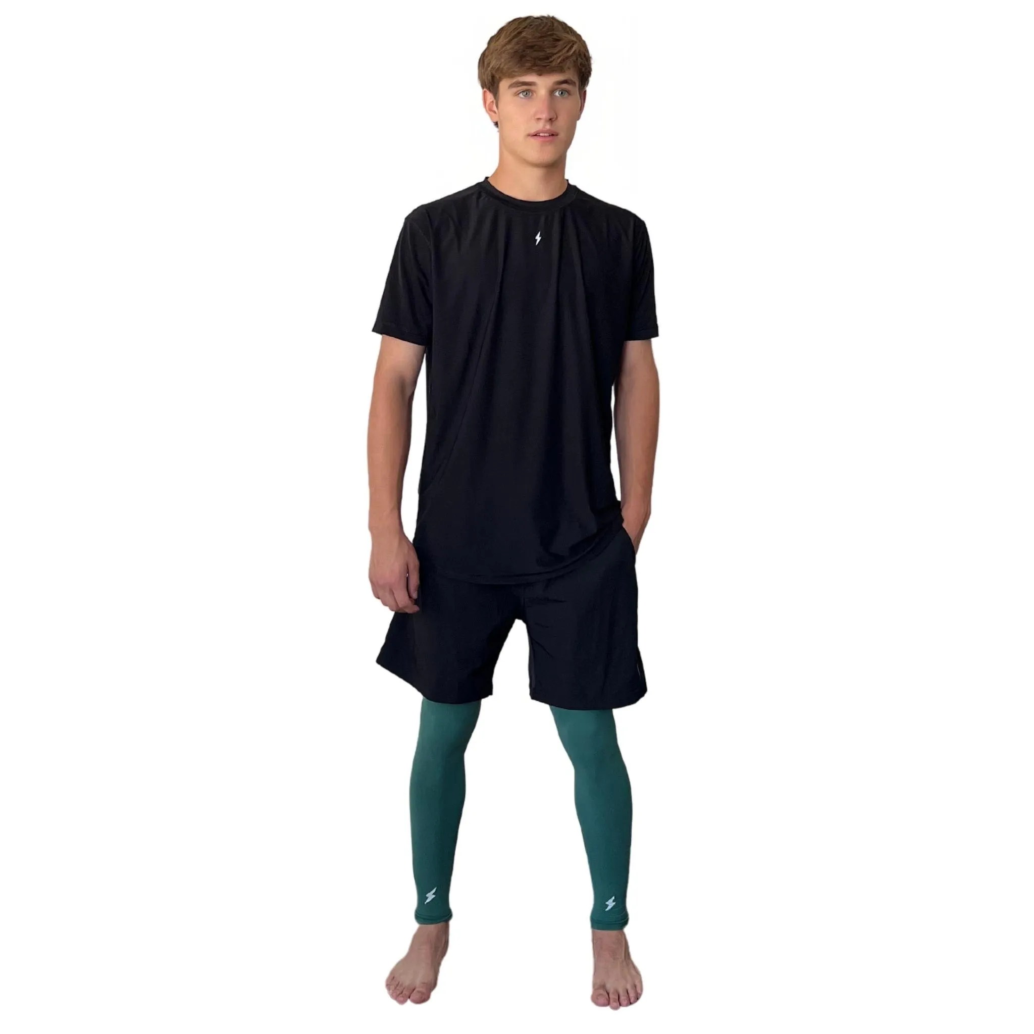 BRUCE BOLT Xtra Long Compression Leg Sleeves (pair) - GREEN