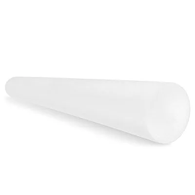 CanDo Foam Roller - Slim - White PE foam - 3" x 12" - Half-Round