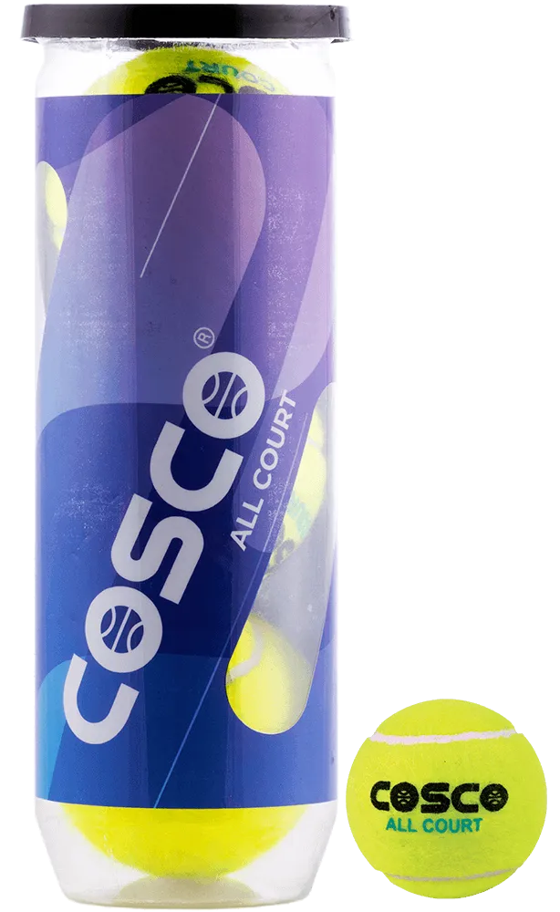 Cosco All Court Tennis Ball, Pack of 3 | KIBI Sports