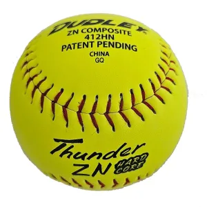 Dudley Thunder HARD CORE Slowpitch Softball 12” 44-400 No Stamping  – One Dozen:  412HN