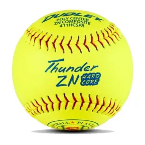 Dudley Thunder HARD CORE Slowpitch Softball 12” SPA Stamped  – One Dozen:  412HCSPA