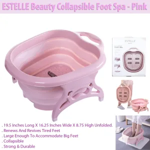 ESTELLE Beauty Collapsible Foot Spa - Pink