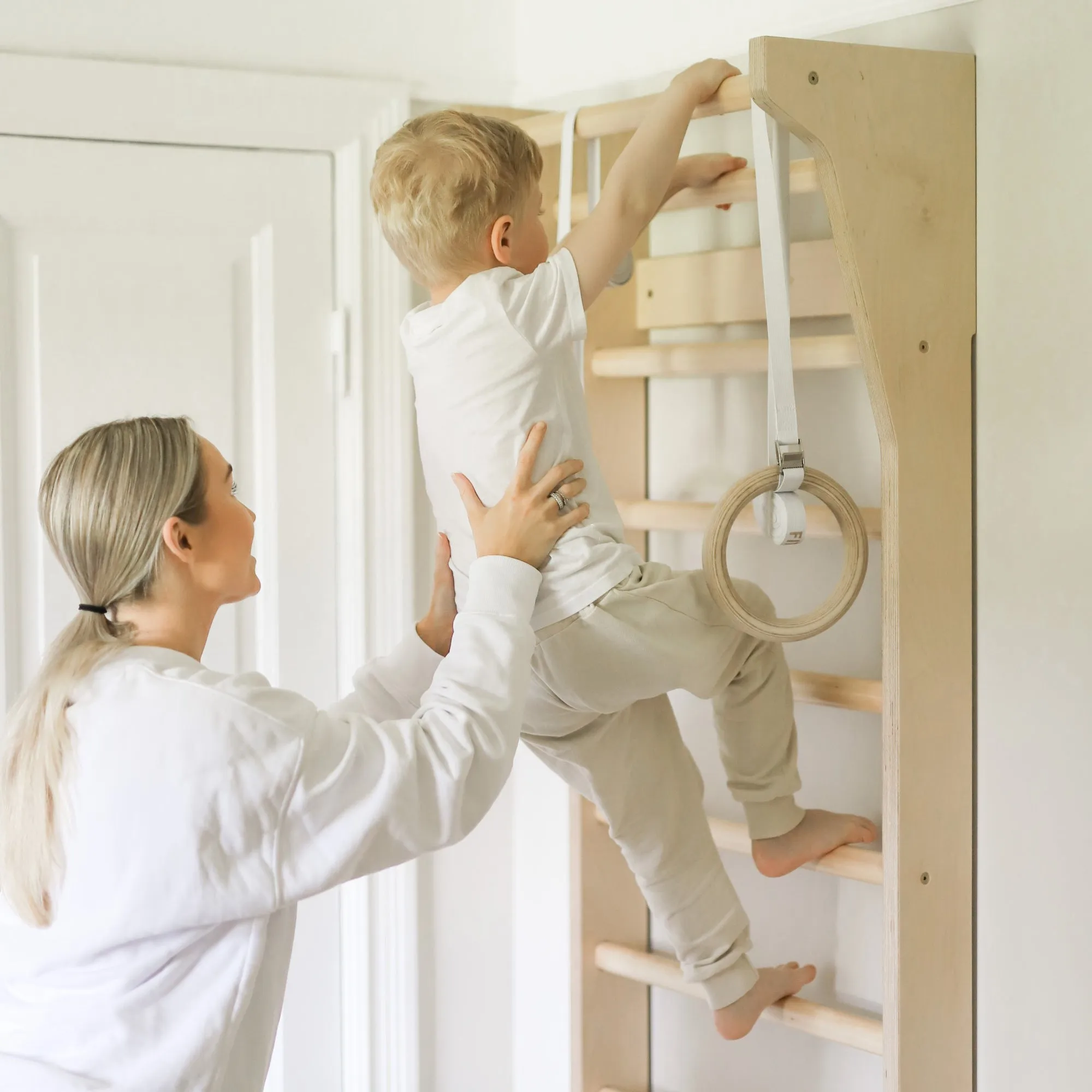 FitWood - TAIMI Wall Bars for Kids & Adults - Birch