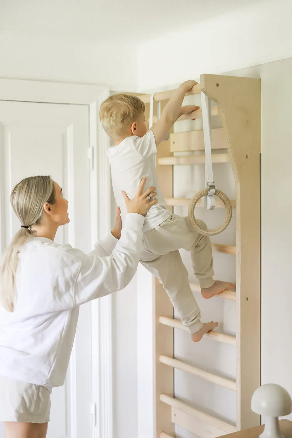 FitWood - TAIMI Wall Bars for Kids & Adults - Birch