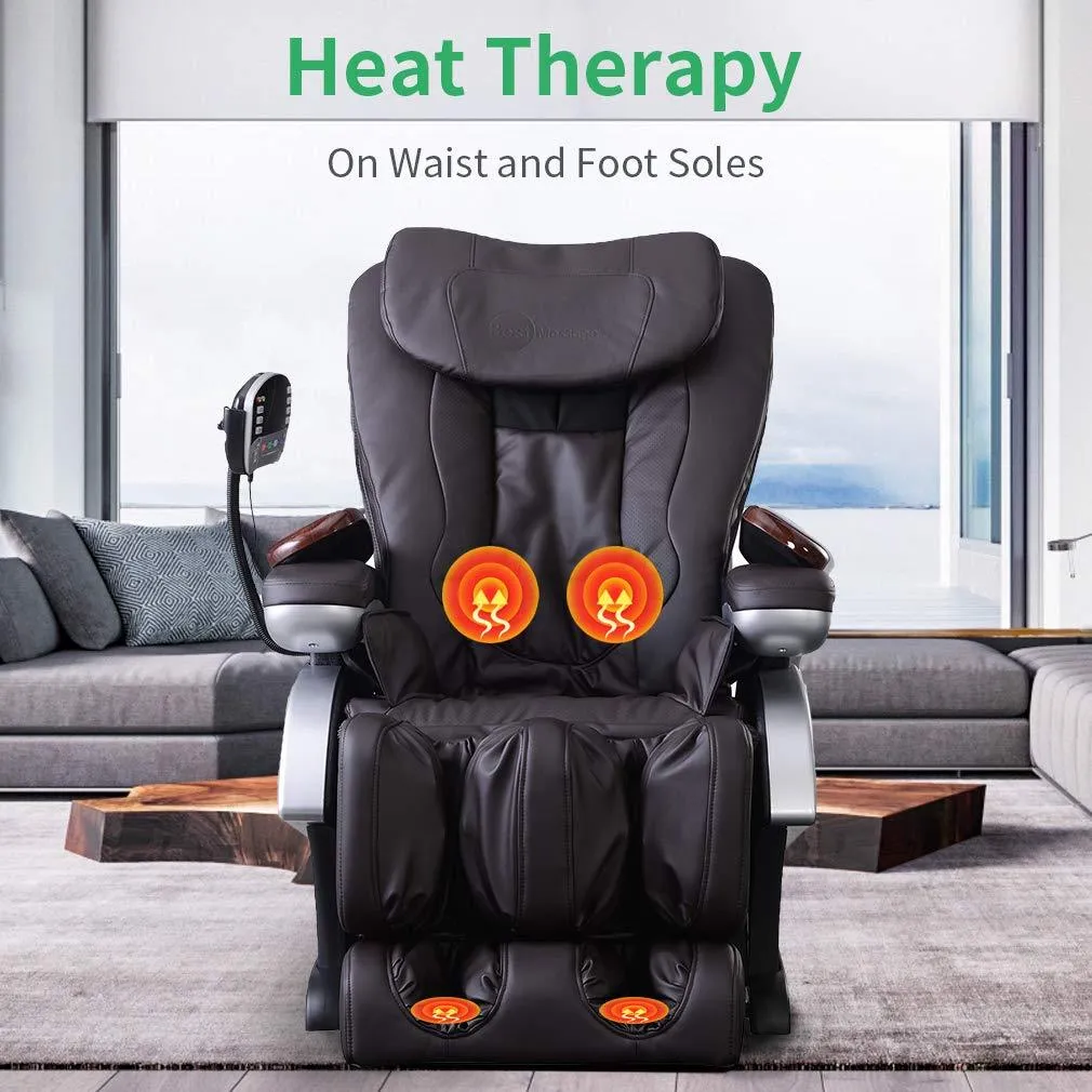 Full Body Electric Shiatsu Massage Chair (Brown)