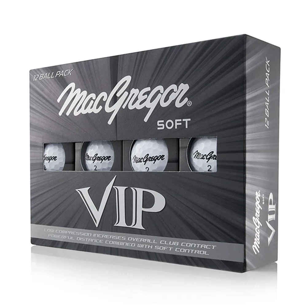 Macgregor VIP Soft Golf Balls – White (Pack of 12)