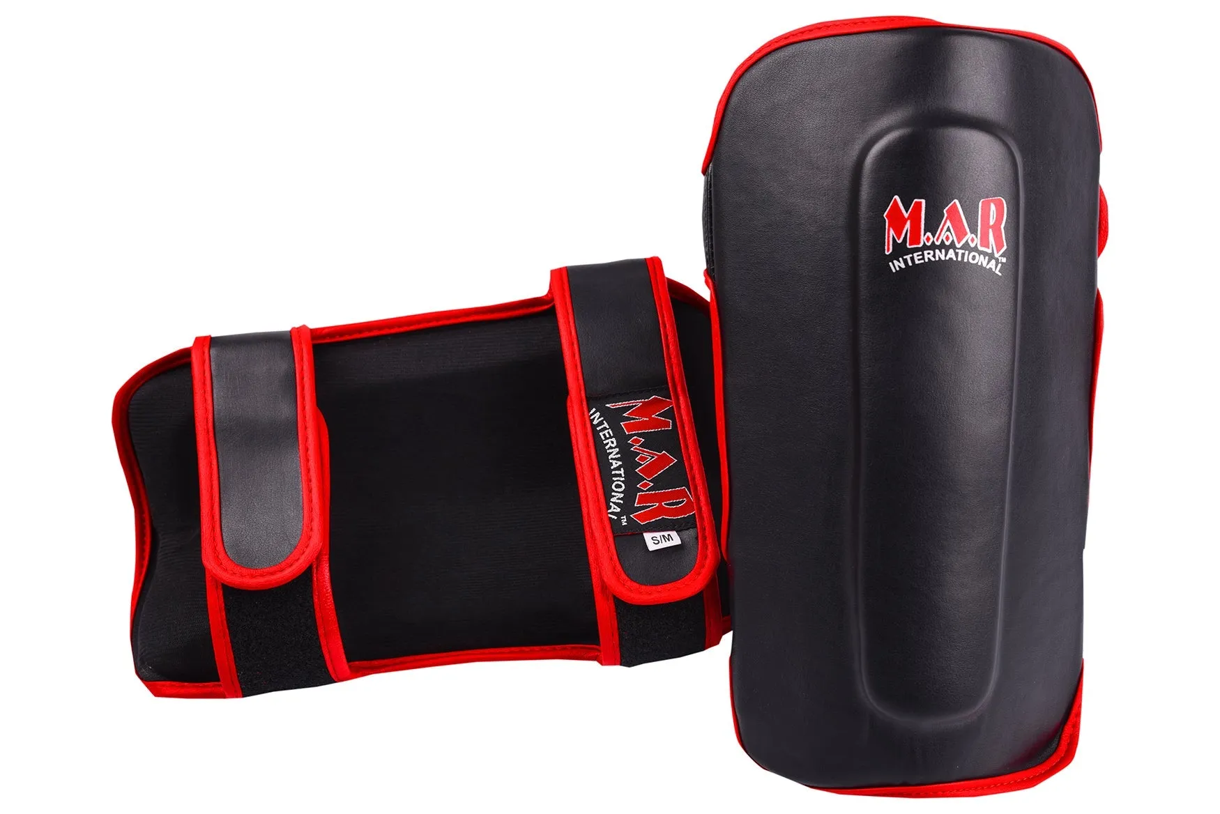 MAR-190B | Black Shin Guards w/ Foam Padding