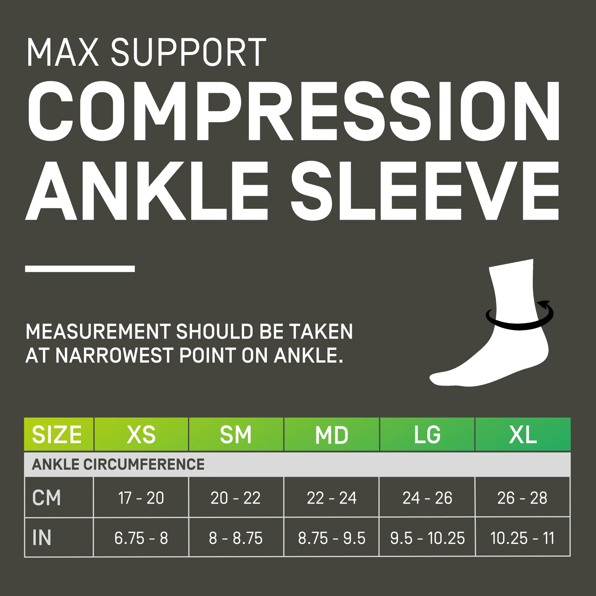 Max Support Ankle Sleeve, Unisex