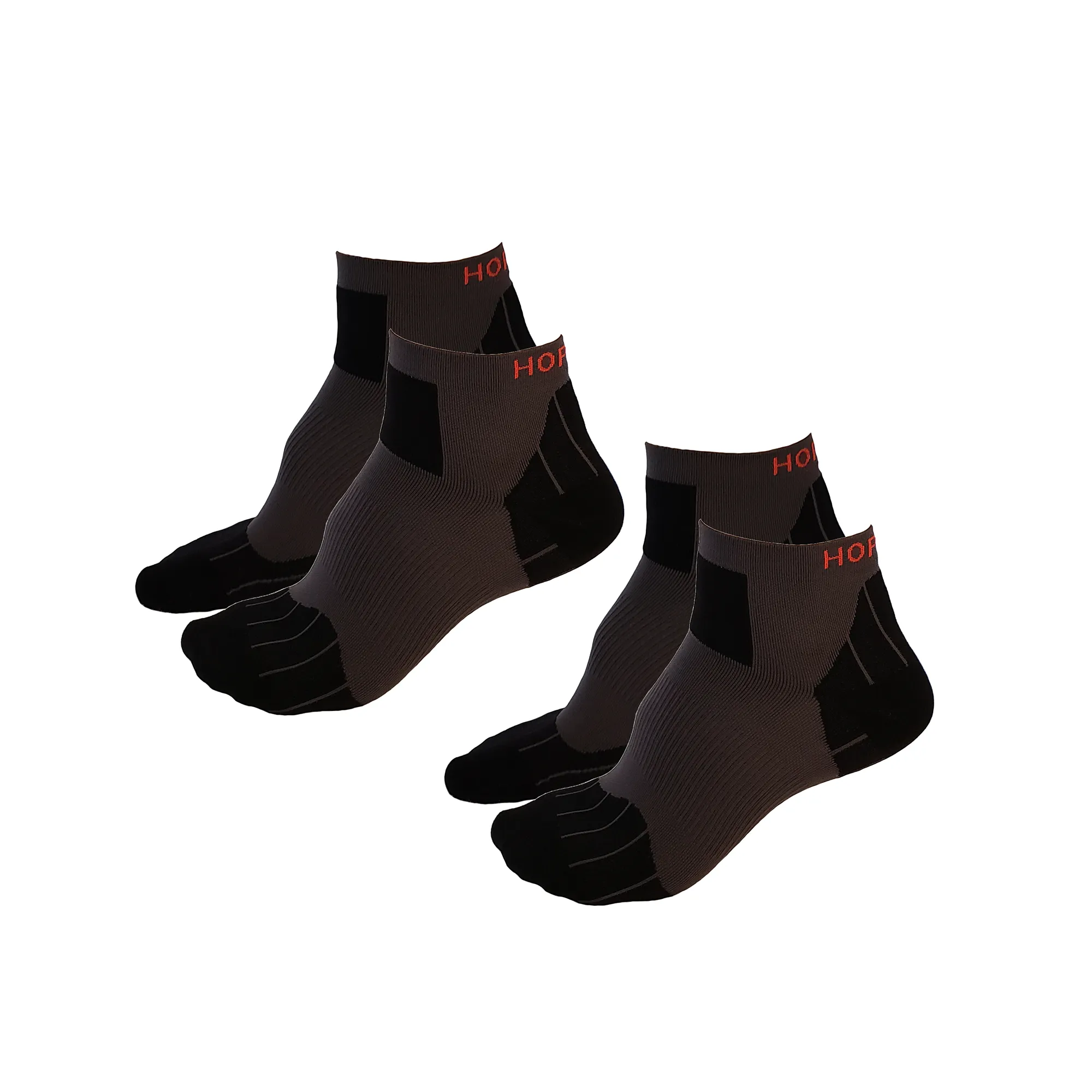 OCR and Trail Running Socks - Ankle-Length, 2 Pair Multi-Pack