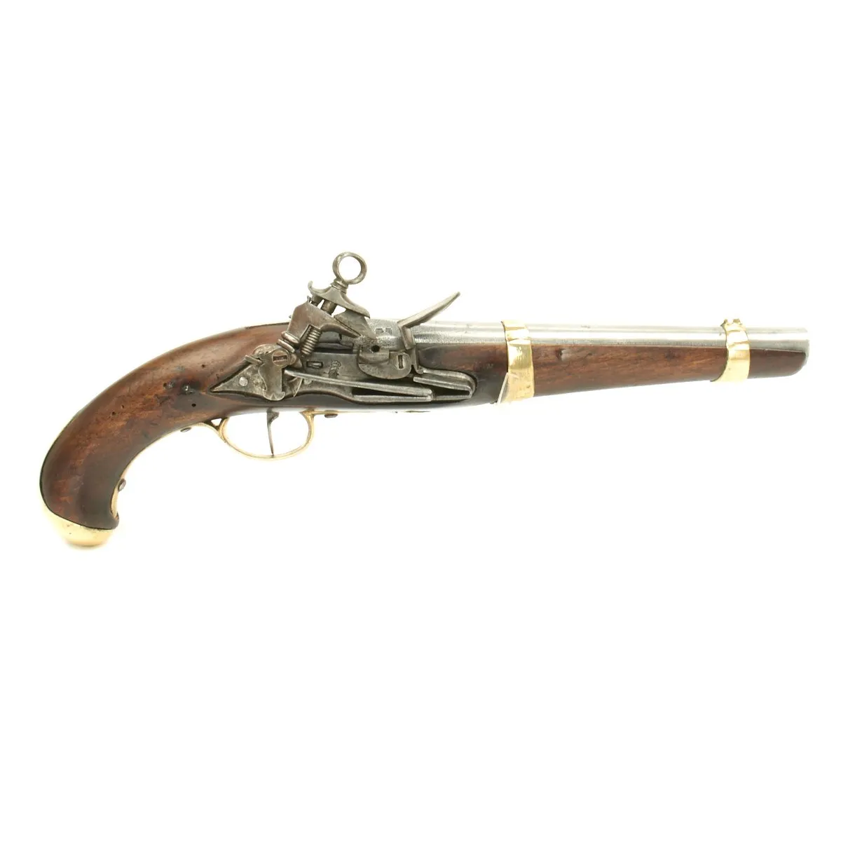 Original Spanish Napoleonic Miquelet Sea Service Pistol with Belt Hook - Circa 1812