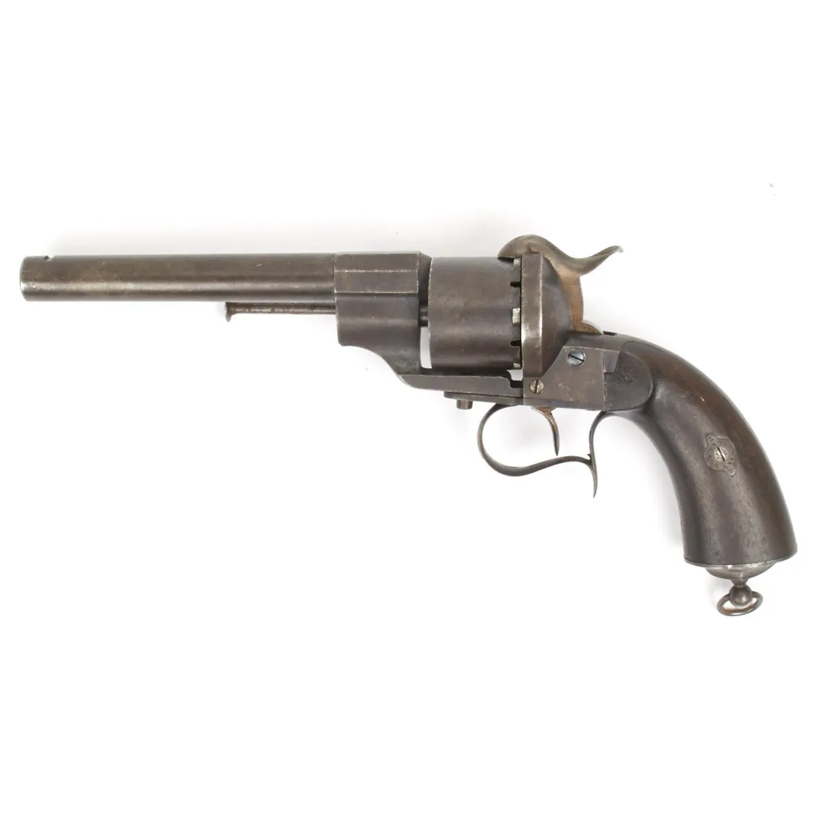 Original U.S. Civil War French M1854 Lefaucheux Cavalry Model 12mm Pinfire Revolver with Round