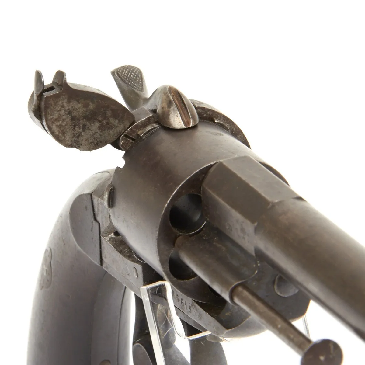 Original U.S. Civil War French M1854 Lefaucheux Cavalry Model 12mm Pinfire Revolver with Round