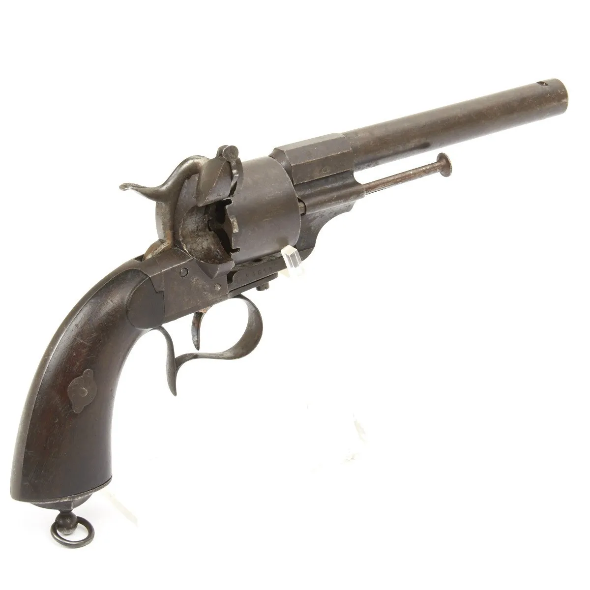 Original U.S. Civil War French M1854 Lefaucheux Cavalry Model 12mm Pinfire Revolver with Round