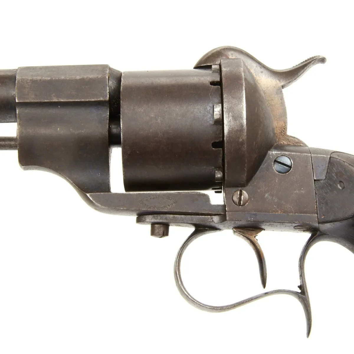 Original U.S. Civil War French M1854 Lefaucheux Cavalry Model 12mm Pinfire Revolver with Round