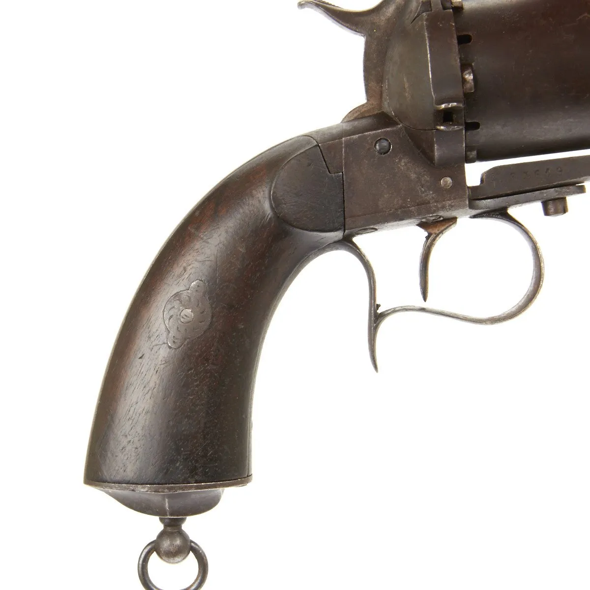 Original U.S. Civil War French M1854 Lefaucheux Cavalry Model 12mm Pinfire Revolver with Round