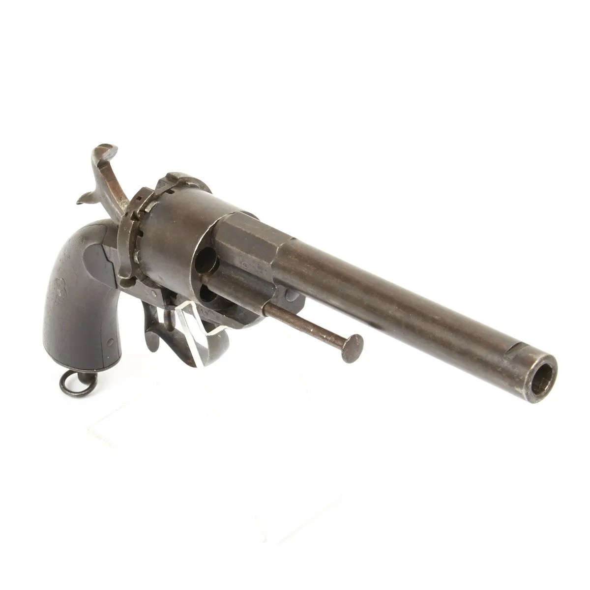 Original U.S. Civil War French M1854 Lefaucheux Cavalry Model 12mm Pinfire Revolver with Round