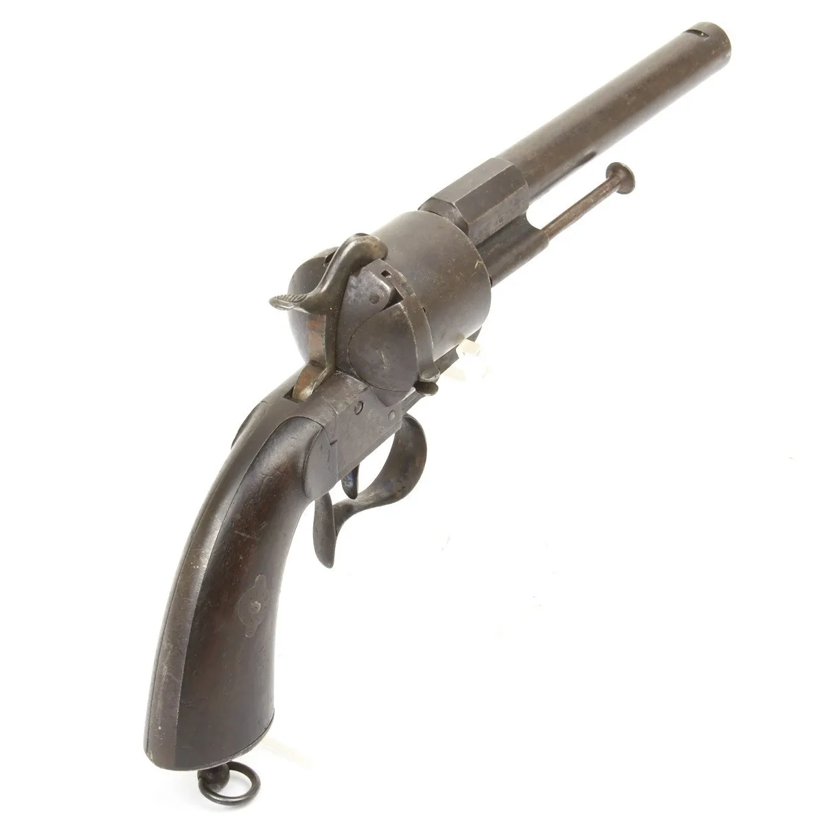 Original U.S. Civil War French M1854 Lefaucheux Cavalry Model 12mm Pinfire Revolver with Round