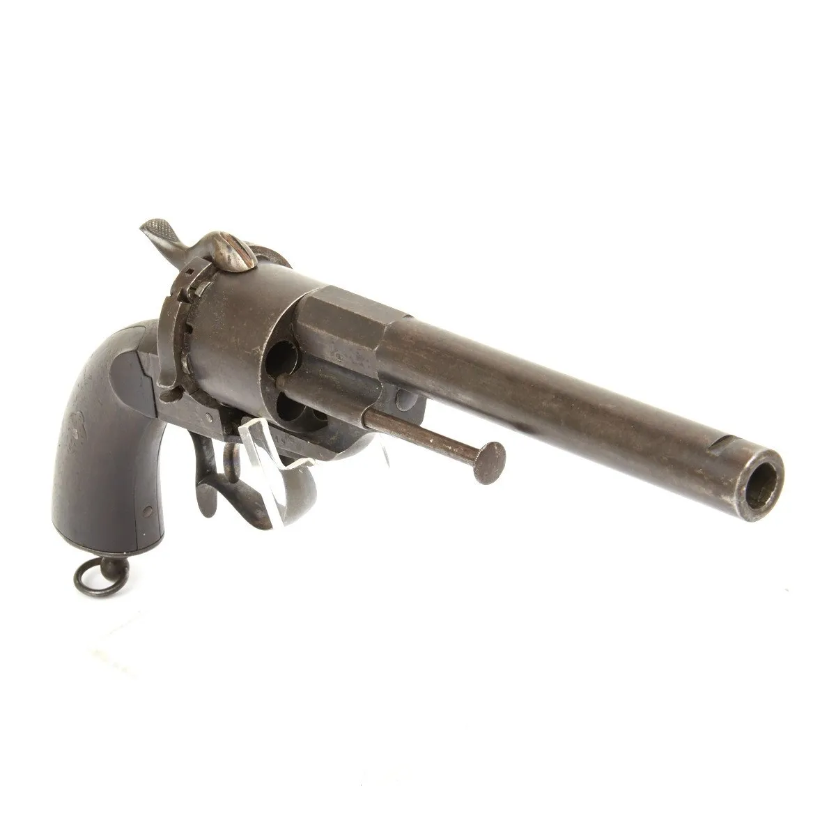 Original U.S. Civil War French M1854 Lefaucheux Cavalry Model 12mm Pinfire Revolver with Round