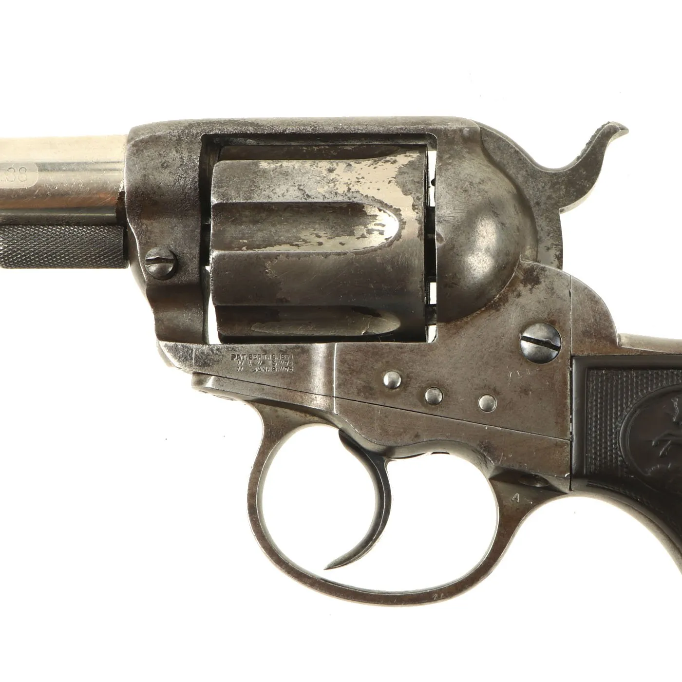 Original U.S. Colt M1877 .38cal Lightning Revolver with 3 1/2" Barrel made in 1886 - Serial 56524