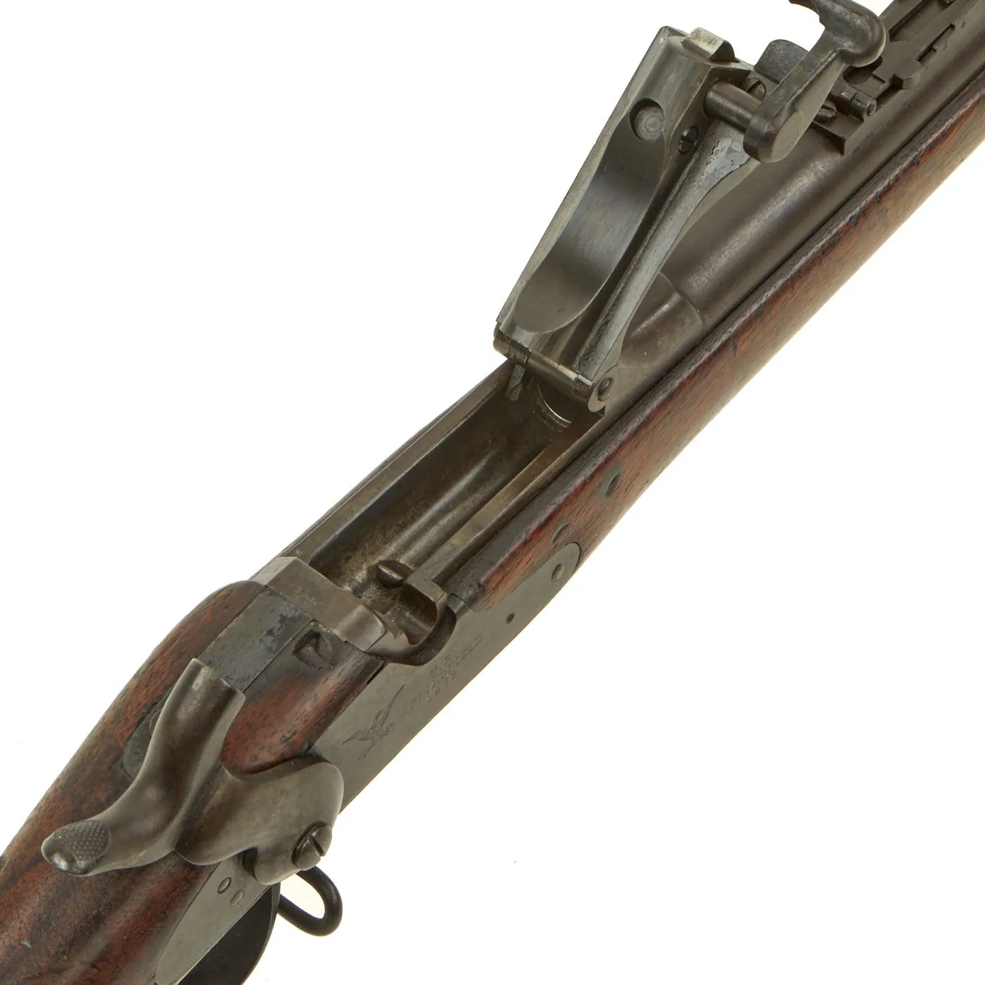 Original U.S. Early Springfield Trapdoor M1873 Rifle made in 1874 with 2 Notch Tumbler & Long Wrist - Serial No 31565