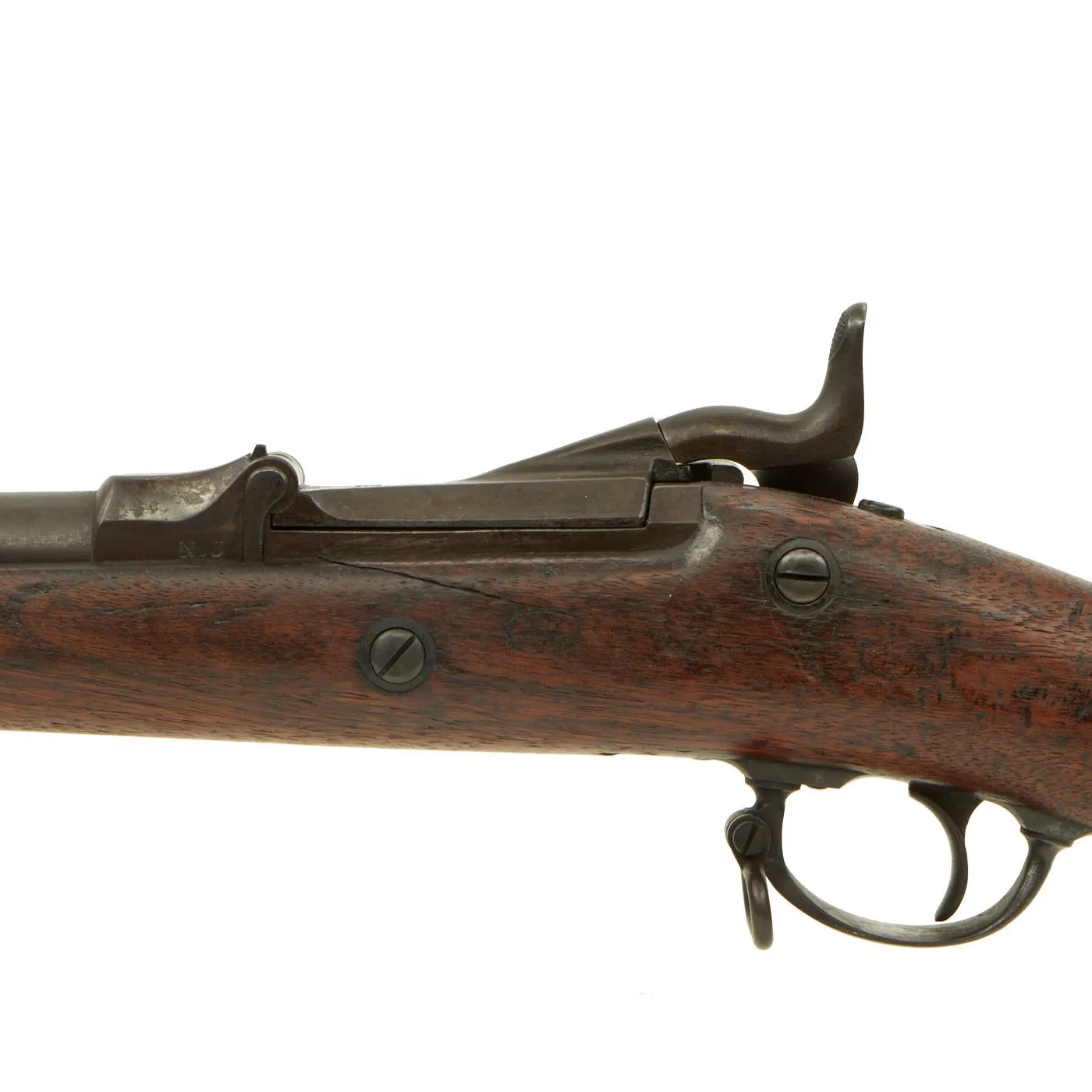 Original U.S. Early Springfield Trapdoor M1873 Rifle made in 1874 with 2 Notch Tumbler & Long Wrist - Serial No 31565