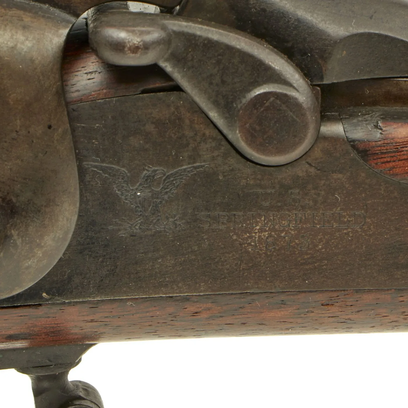 Original U.S. Early Springfield Trapdoor M1873 Rifle made in 1874 with 2 Notch Tumbler & Long Wrist - Serial No 31565