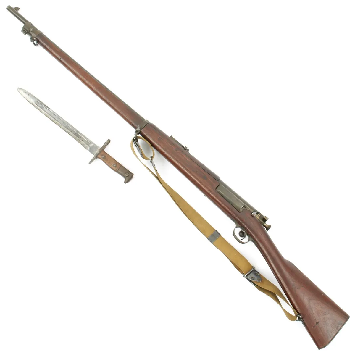 Original U.S. Springfield M1896 .30-40 Krag-Jørgensen Rifle Serial 660693 with Bayonet and Sling - Made in 1896