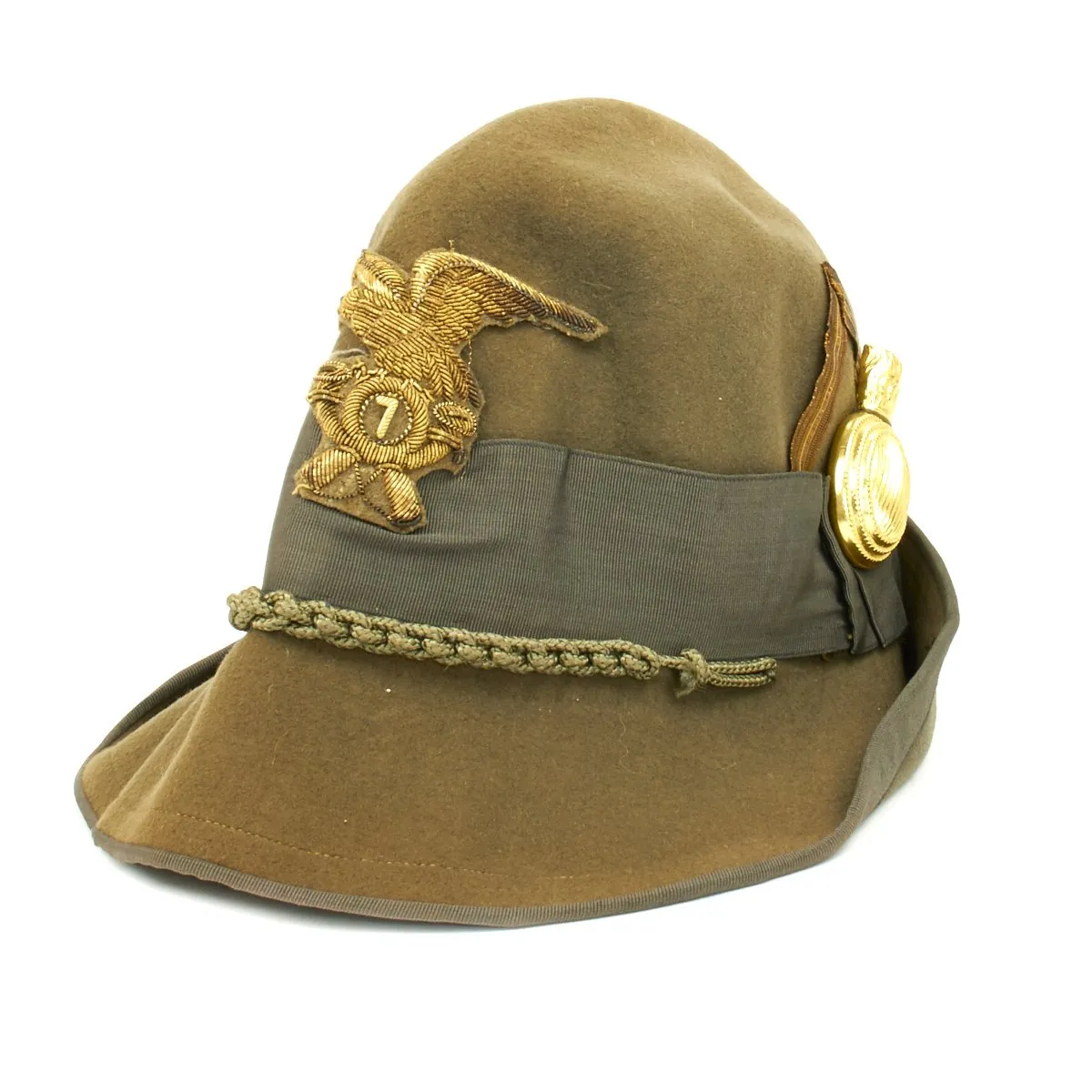 Original WWII Royal Italian Army Alpine Division Colonels Alpini Cap