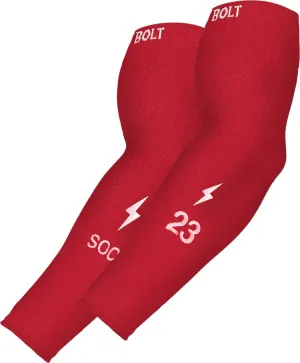 Personalized BRUCE BOLT Graduated Compression Premium Arm Sleeve - RED