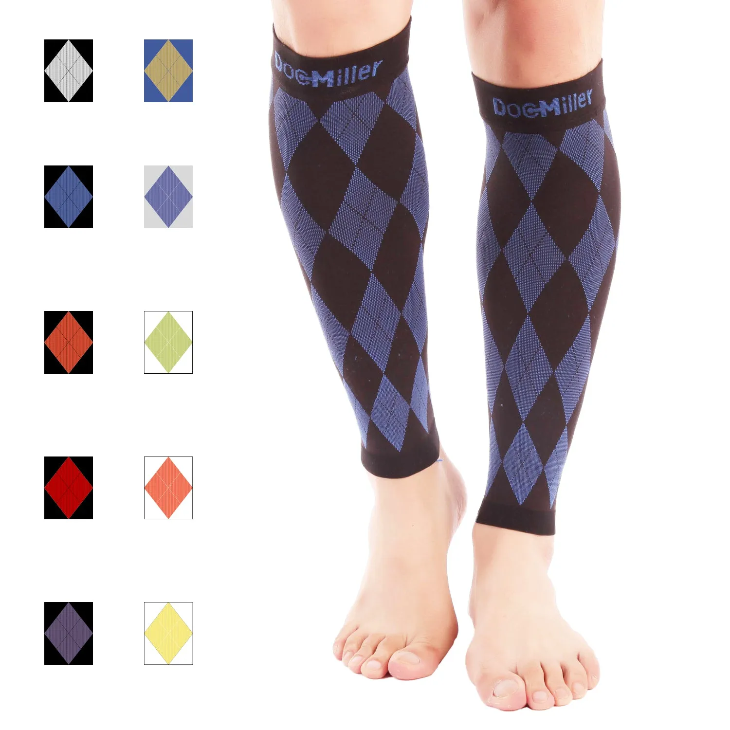 Premium Calf Compression Sleeve 20-30 mmHg Argyle