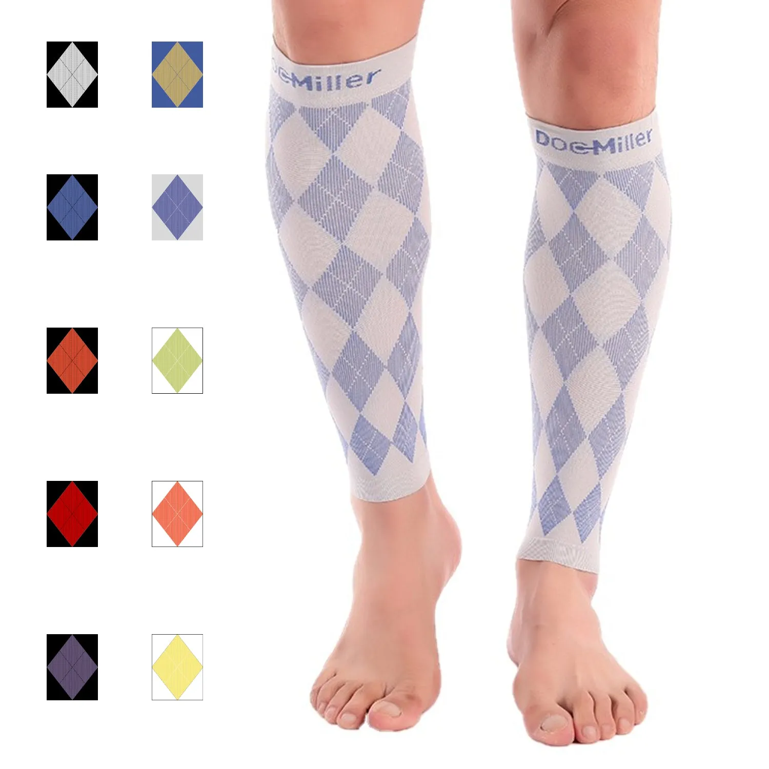 Premium Calf Compression Sleeve 20-30 mmHg Argyle