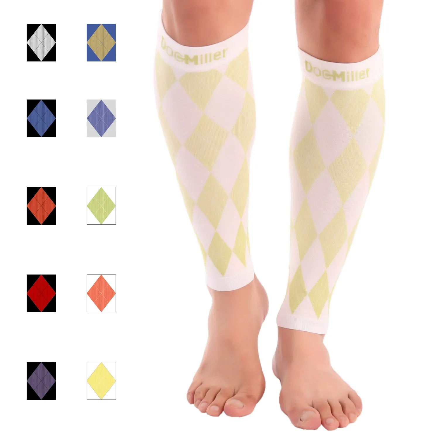 Premium Calf Compression Sleeve 20-30 mmHg Argyle