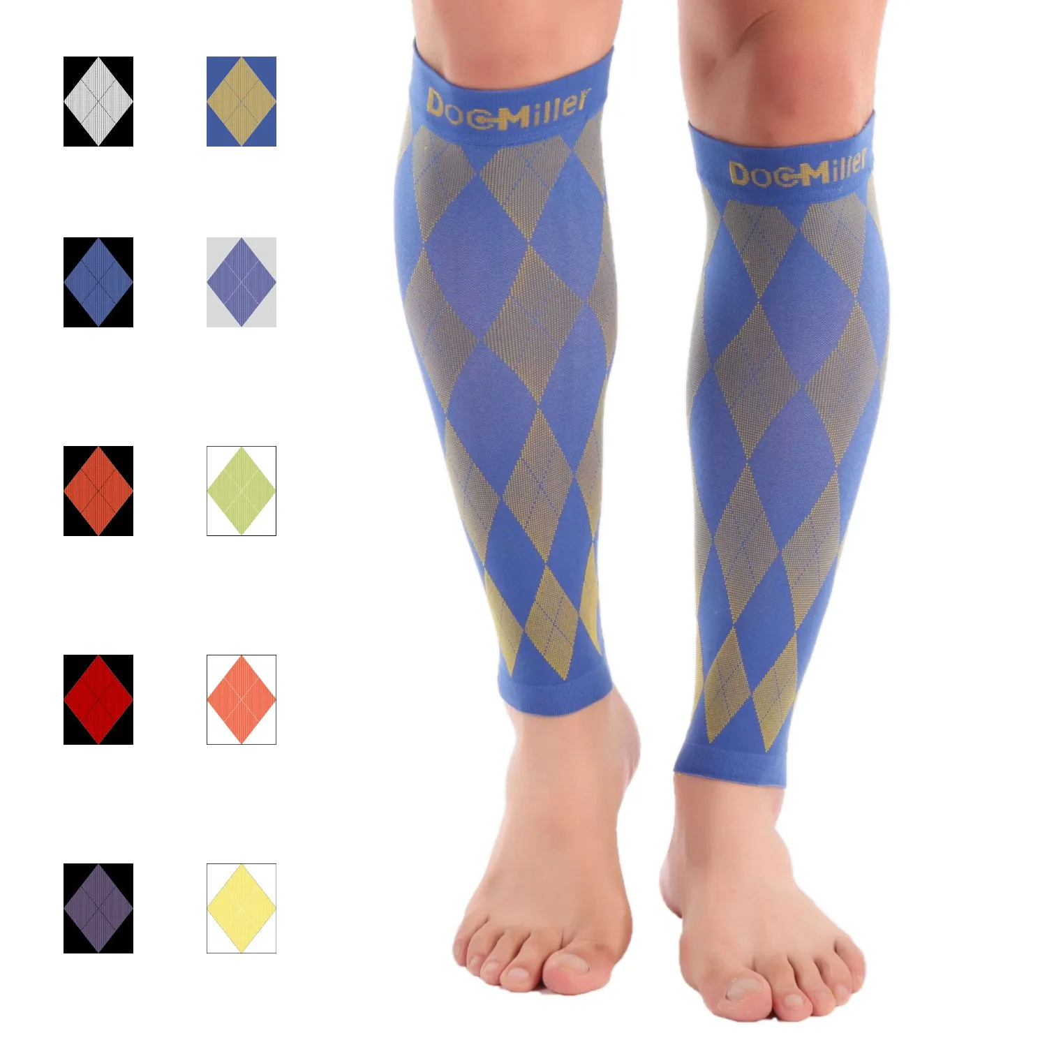 Premium Calf Compression Sleeve 20-30 mmHg Argyle