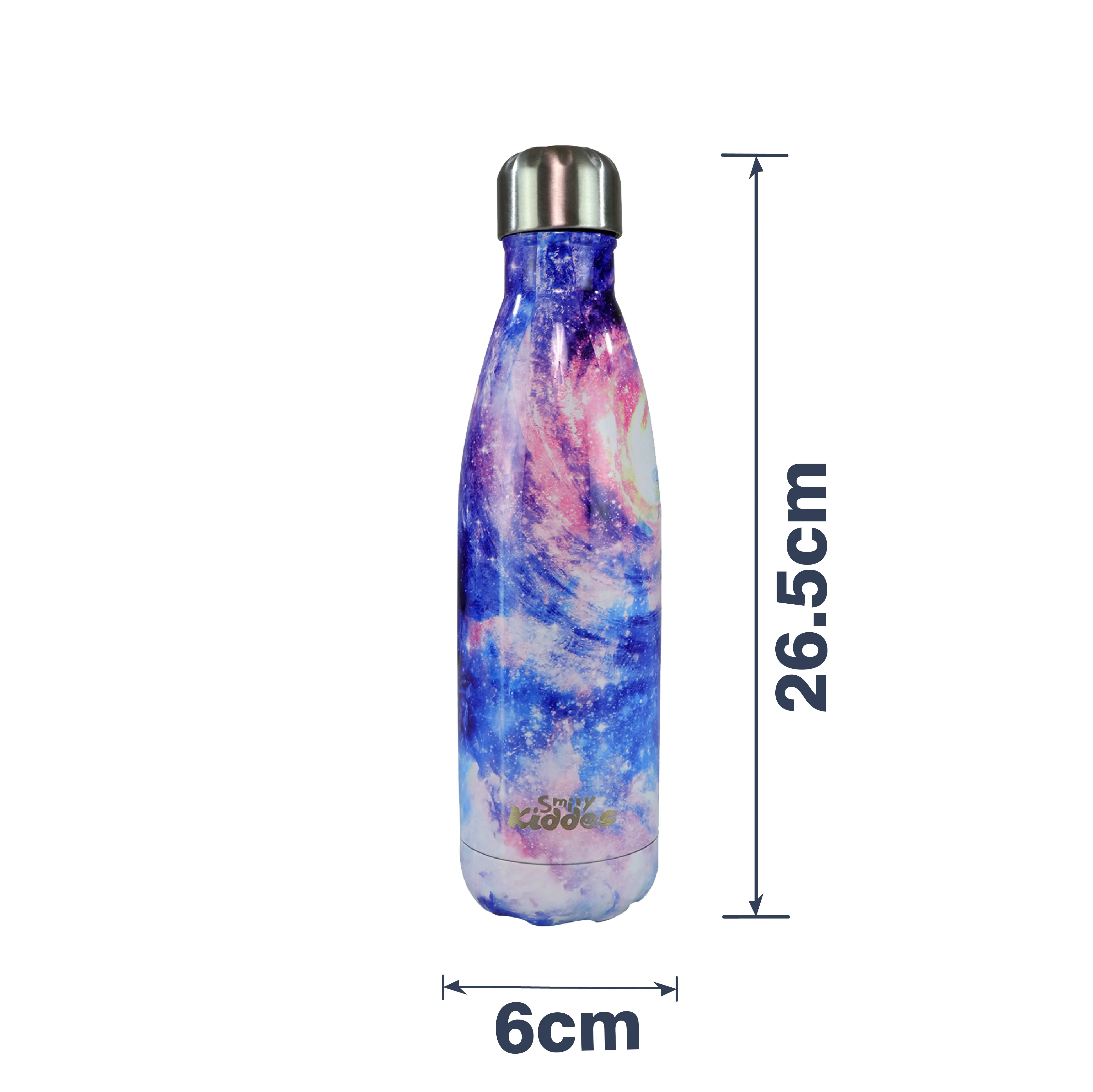 Smily Kiddos 500 ML Stainless Steel Water Bottle -  Starry Night purple