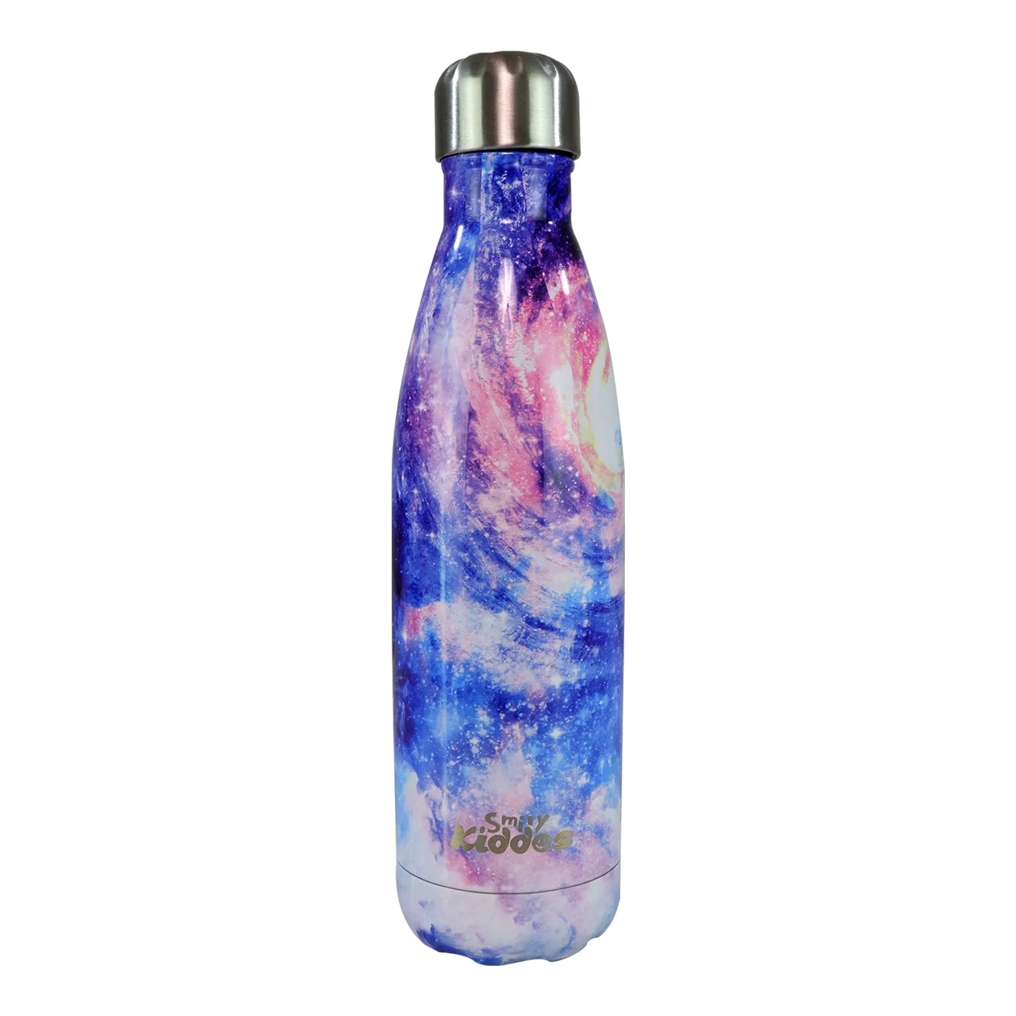 Smily Kiddos 500 ML Stainless Steel Water Bottle -  Starry Night purple