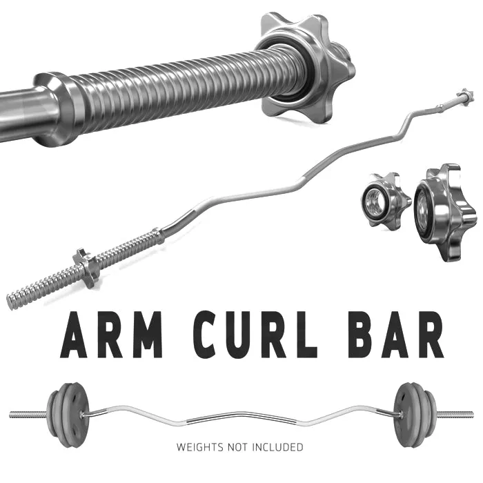 Standard 1 Inch E-Z Curl Barbell 4FT