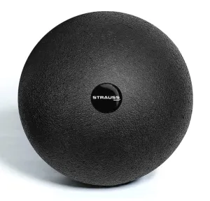 Strauss Yoga & Lacrosse Massage Single Lightweight Peanut Shaped Ball | Ideal for Physiotherapy, Deep Tissue Massage, Trigger Point Therapy, Muscle Knots | High-Density Roller & Acupressure Ball for Myofascial Release, (Black)