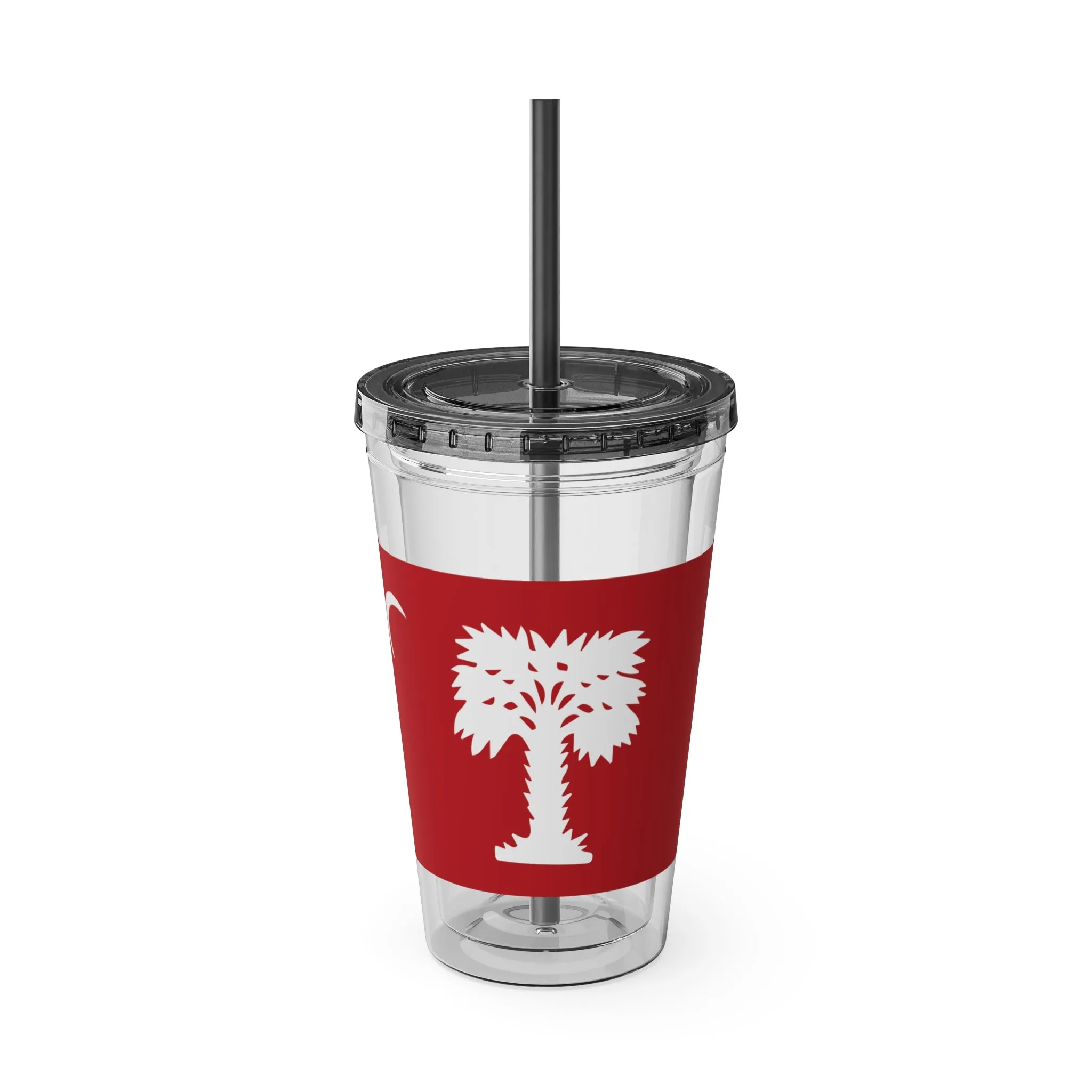 The Citadel, Big Red Flag, Sunsplash Tumbler with Straw, 16oz