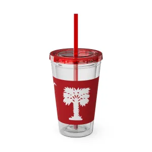 The Citadel, Big Red Flag, Sunsplash Tumbler with Straw, 16oz