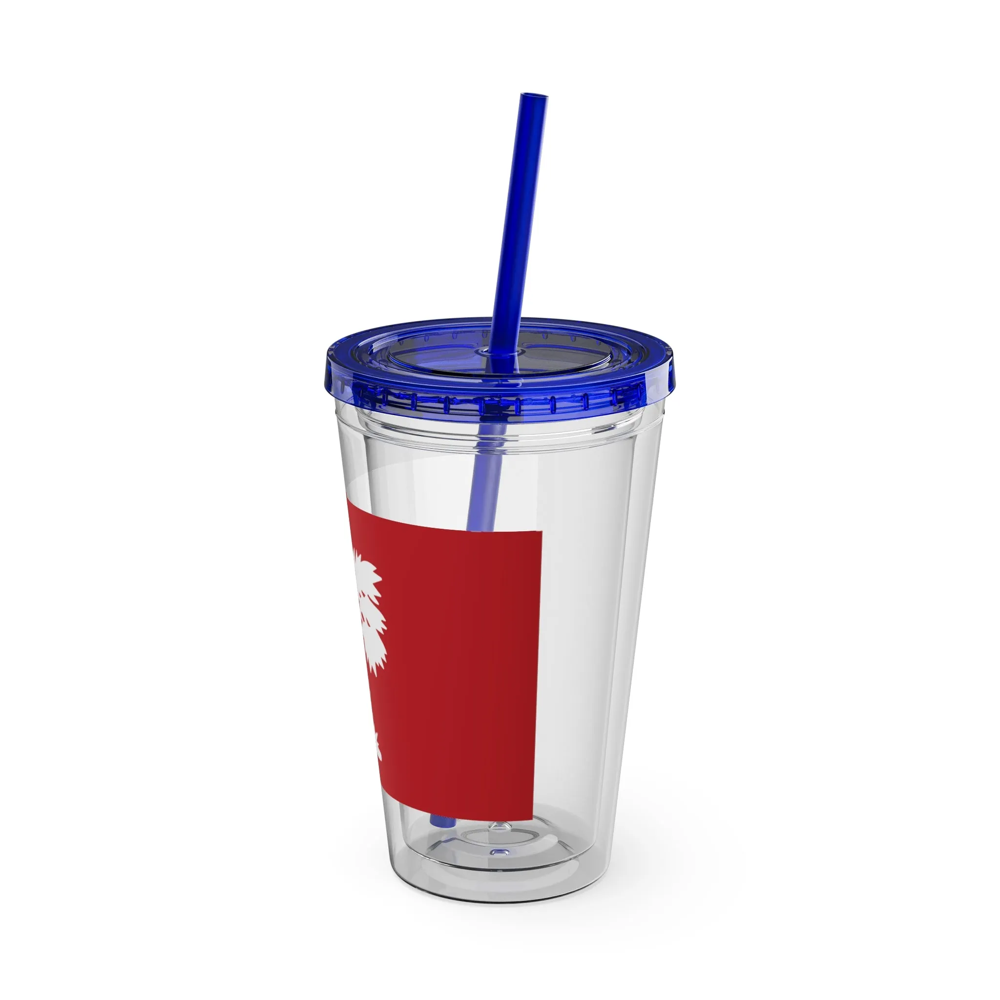 The Citadel, Big Red Flag, Sunsplash Tumbler with Straw, 16oz