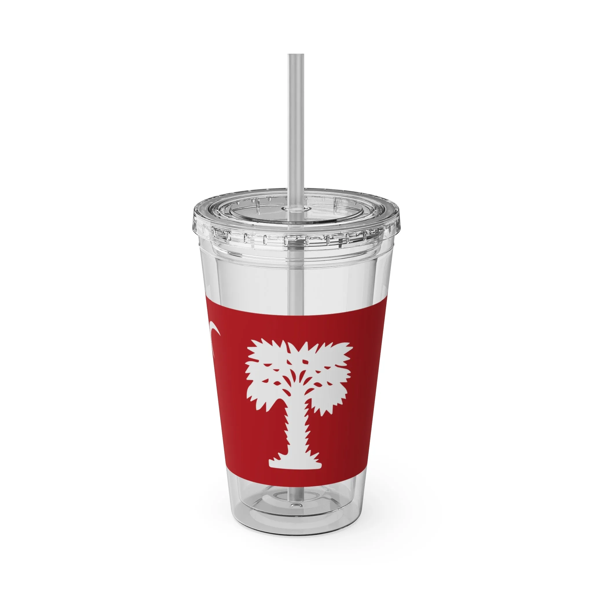 The Citadel, Big Red Flag, Sunsplash Tumbler with Straw, 16oz